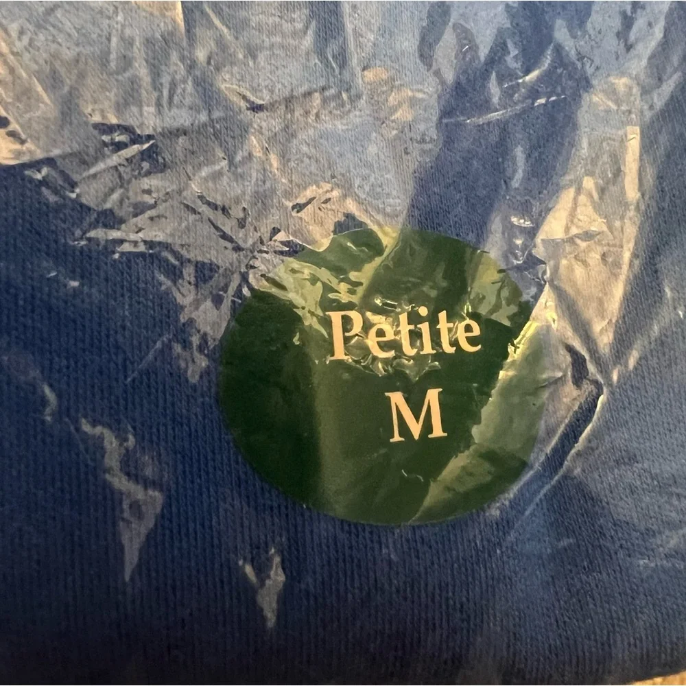 NEW LL Bean Bright Blue Size Large PETITE Long Sleeve Crew Neck NWT Classic $29 - Picture 4 of 6